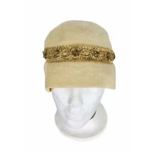 Vintage 40s Valerie Modes Wool Felt Embroidered Beaded Cloche Hat Valerie Modes Hat - Etsy main image 3